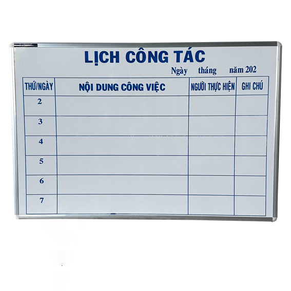 Bảng lịch công tác BAVICO - 60x100cm