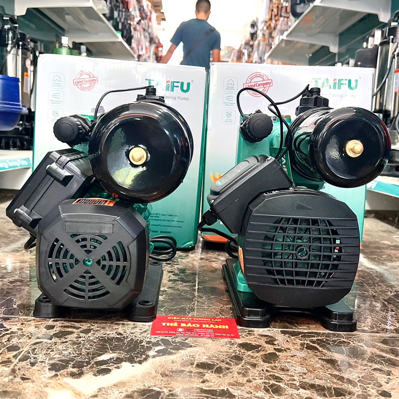 Bơm tăng áp điện tử 125W nước nóng và lạnh, chống cạn, chống cháy thông minh thế hệ mới TAIFU - Bảo hành 1 năm