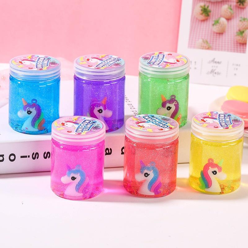 Slime charm CÁ NGỰA TRÁI TIM 9 màu cực đẹp Đồ chơi hũ slam chất nhờn ma quái squishy