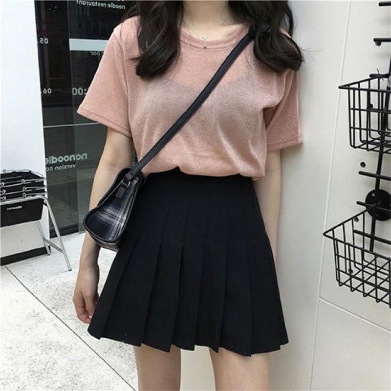 Chân váy xếp ly ngắn trên gối 3 màu