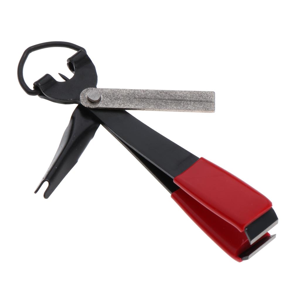 2pcs Quick Knot Tool 4 In 1 Fly Fishing Clippers Line Nipper Tying Tackle Red
