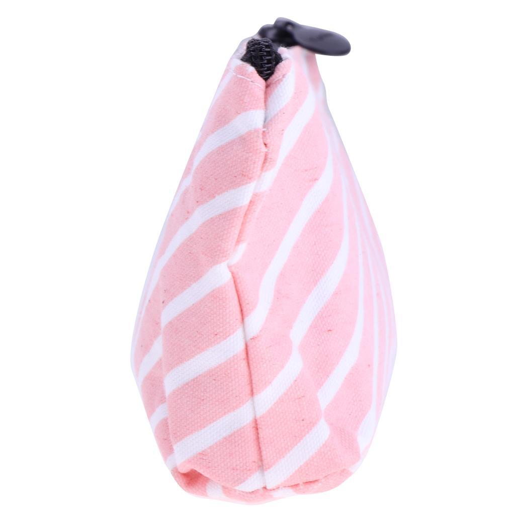 Fashion Zipper Pencil Pen Case Bag Canvas Makeup Cosmetic Bag Pouch Student