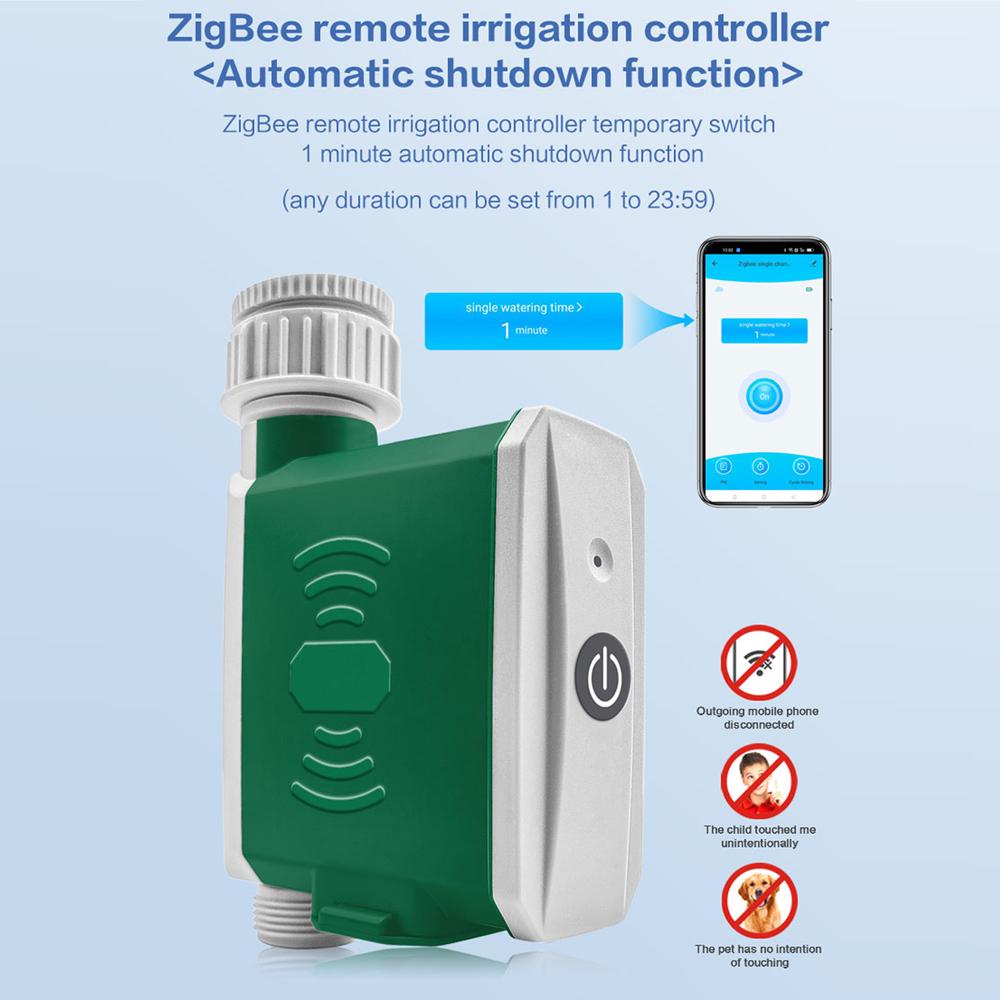 Tuya ZigBee Watering Timer Drip Irrigation Controller Automatic Garden Watering System APP Control Compatible with Amazon Alexa and Google Assistant for Voice Control