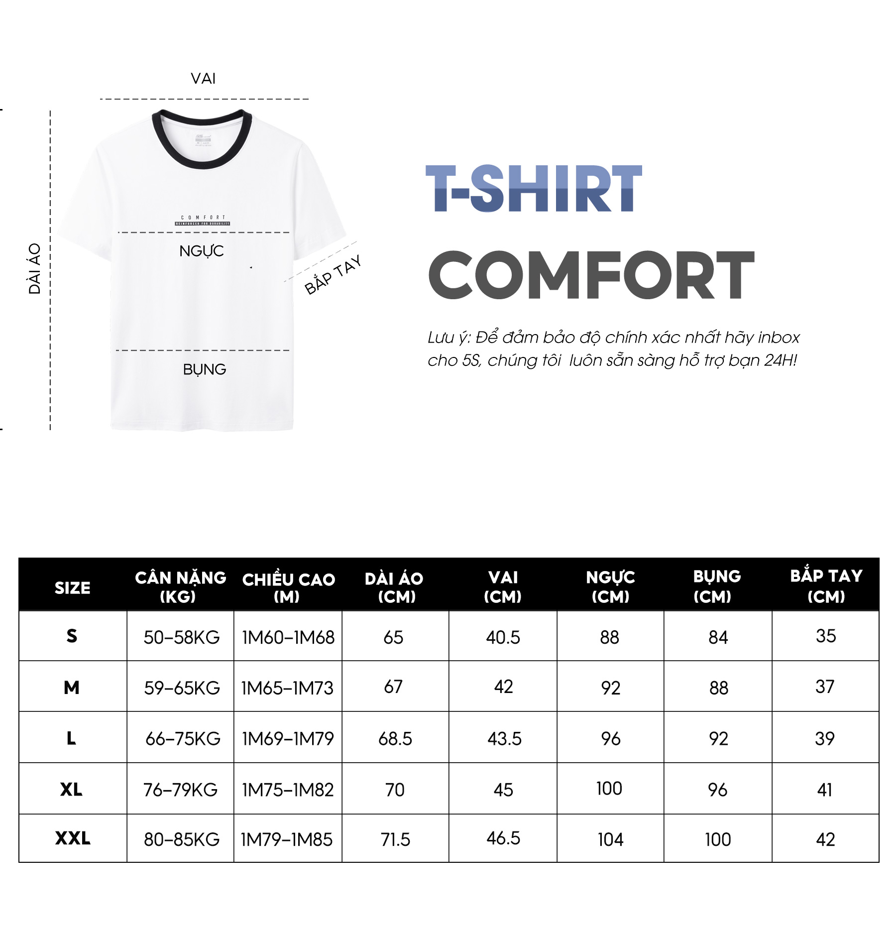 Áo Thun Nam Ngắn Tay Cổ Tròn 5S COMFORT, Chất Liệu Cotton USA, Mát, Mềm Mịn, Thấm Hút Tốt, In Trẻ Trung (TSO23002)