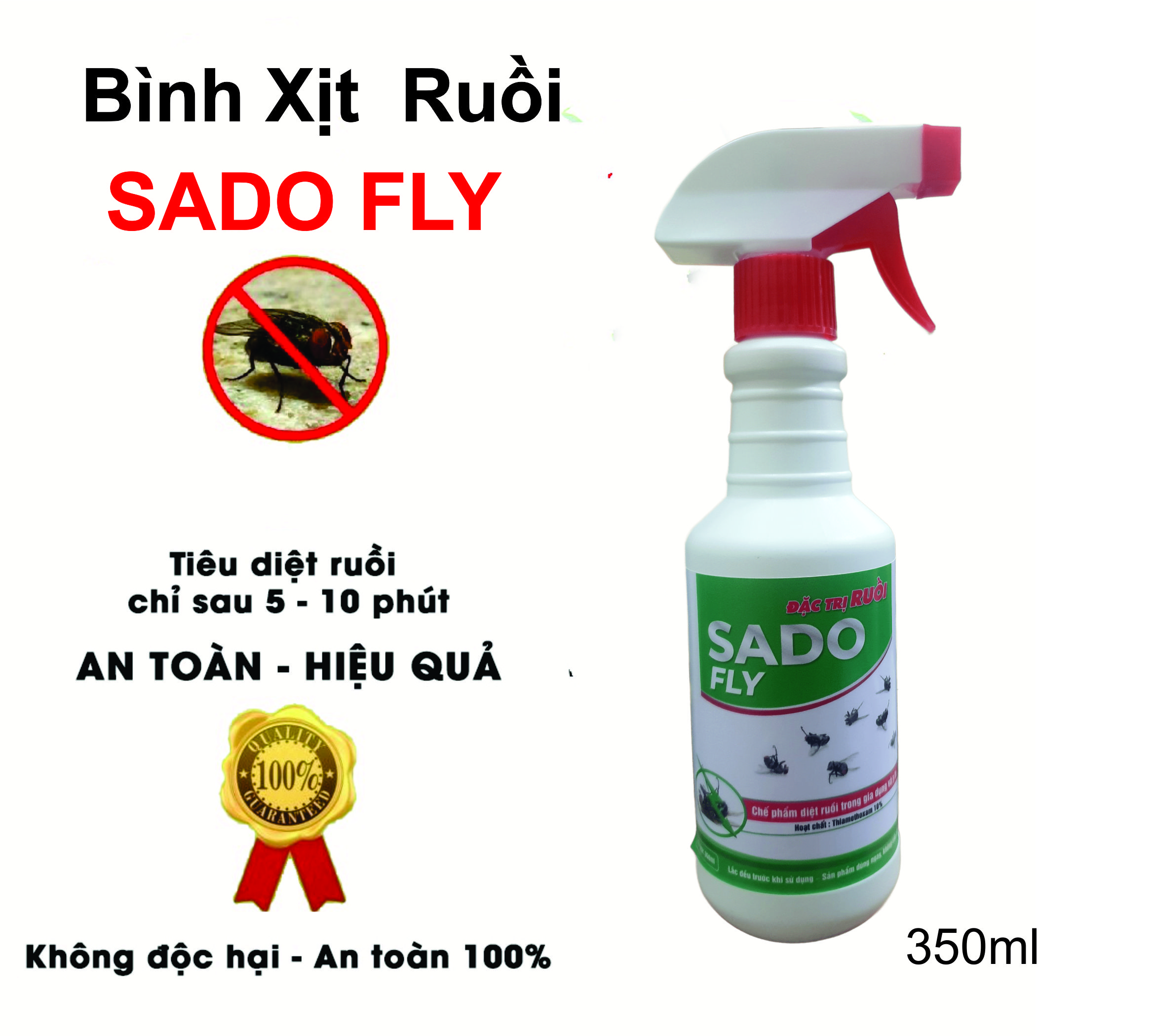 Thuốc Diệt Ruồi Sado Fly - Diệt Tất Cả Các Loại Ruồi - Chai 350ml