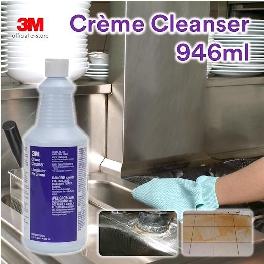 Chất tẩy cặn 3M Creme Cleanser, tẩy cặn canxi, tẩy rửa nhà tắm, tẩy vòi inox vách kính siêu sạch, an toàn tiện lợi, nhập khẩu chính hãng 3M - Mỹ