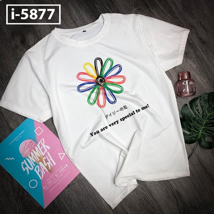 Áo Thun Nữ Tay Lỡ Hoa 7 màu siêu nổi bật