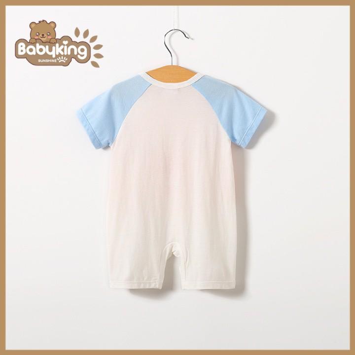 BodySuit,áo liền quần dễ thương ngắn tay kiểu heo pinky cho bé (1973), cotton 100%,thương hiệu Aiueo Nhật Bản.