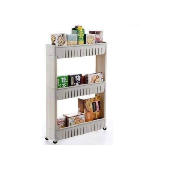 Kệ nhựa 3 tầng có bánh xe - Tặng 1 lọ tinh dầu Quế
