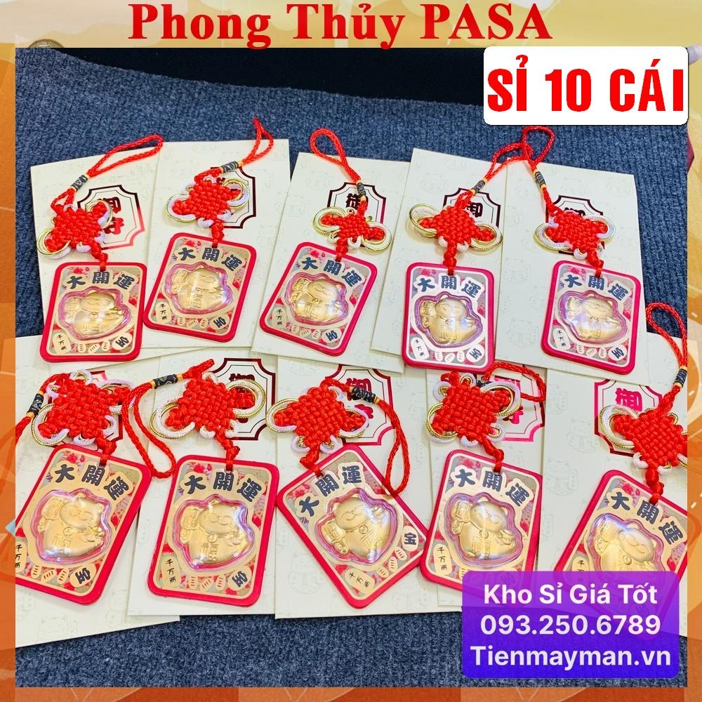 {GIÁ SỈ} LOT 10 Bao Lì Xì Mạ Vàng Dây Treo Mèo Thần Tài Đại Cát Đại Lợi, Quà Tặng Tết 2023 PASA COLLECTION