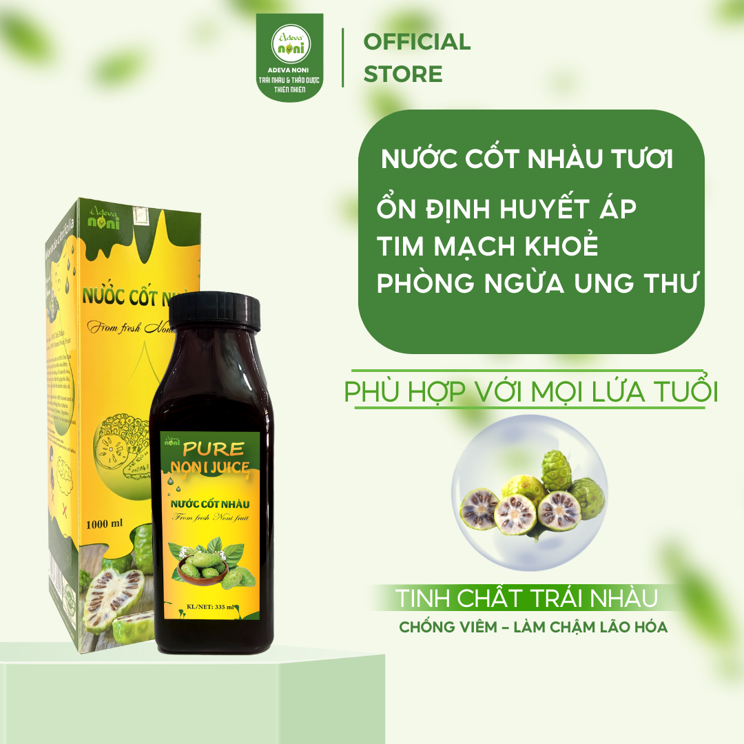 Nước cốt trái nhàu lên men tự nhiên Noni Juice ADEVA NONI