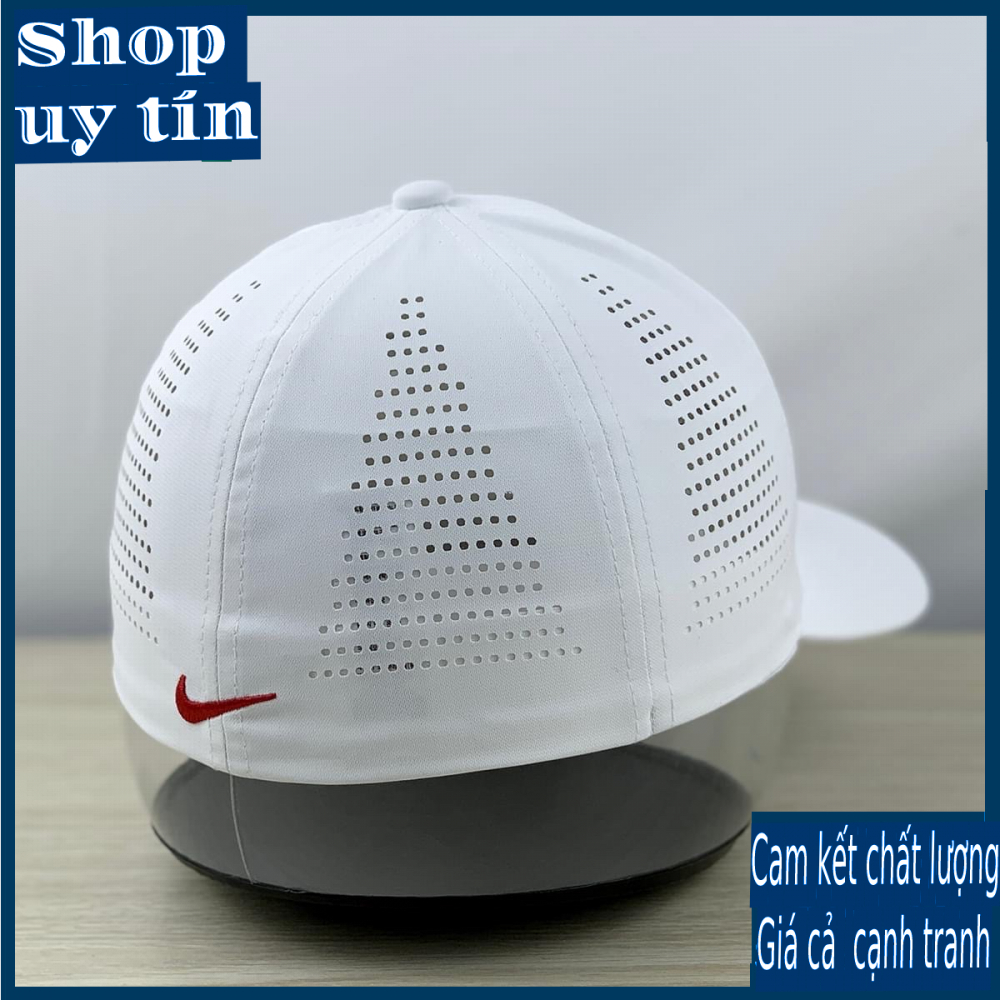 [ Miễn ship / giảm giá ] MŨ NÓN LƯỠI TRAI NAM NỮ BÍT ĐUÔI LOGO NIK CAO CẤP- màu trắng