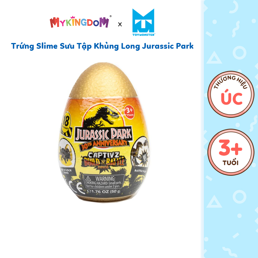 Đồ Chơi Trứng Slime Sưu Tập Khủng Long Jurassic Park_Kỉ Niệm 30 Năm TOY MONSTER 30th-IC-14CDU