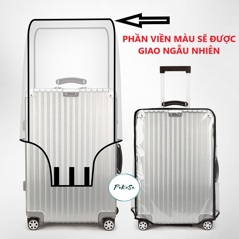Áo bọc vali trong suốt, nhiều size- CHỌN SIZE- Bao trùm vali chống trầy xước đủ cỡ 18- 20-22-24-26-28-30 inch -Hàng chính hãng