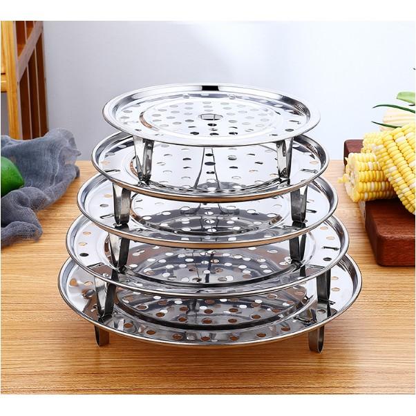 Khay Hấp Chiên Đa Năng Dạng Đĩa Chất Liệu Inox Cao Cấp Size Tùy Chọn 18cm-26cm