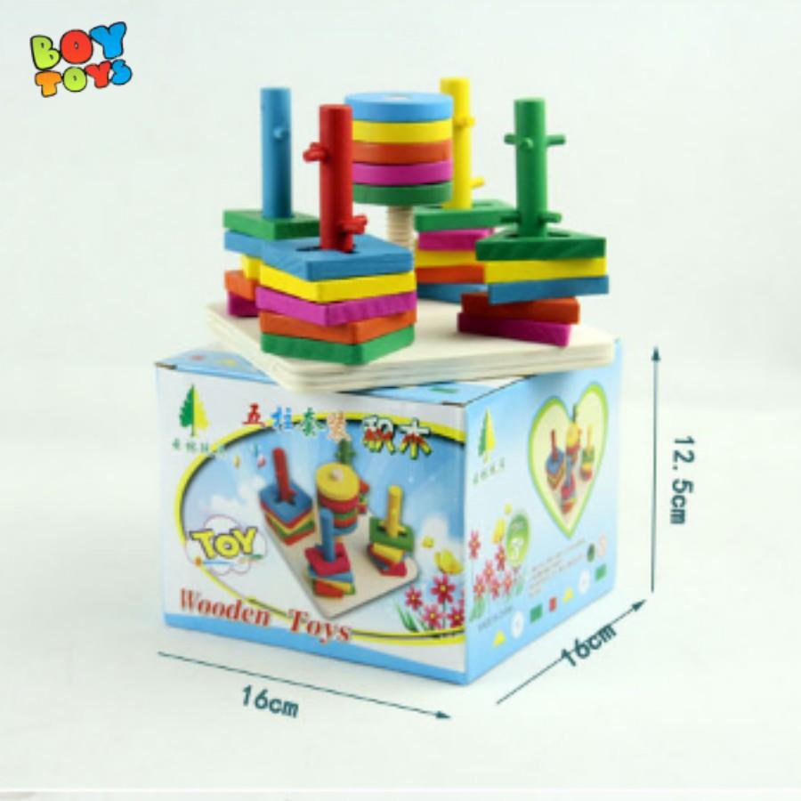 Đồ chơi phát triển trí tuệ cho bé, combo 7B đồ chơi giáo dục bằng gỗ phát triển toàn diện cho bé
