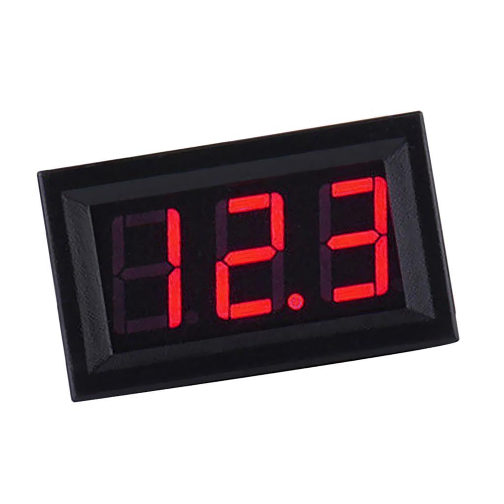4Pcs DC5-120V LED Digital Volt Gauge Volt Panel Meter 2Wire 0.56inch Dual 3 Digital Tube 2xBlue+2xRed