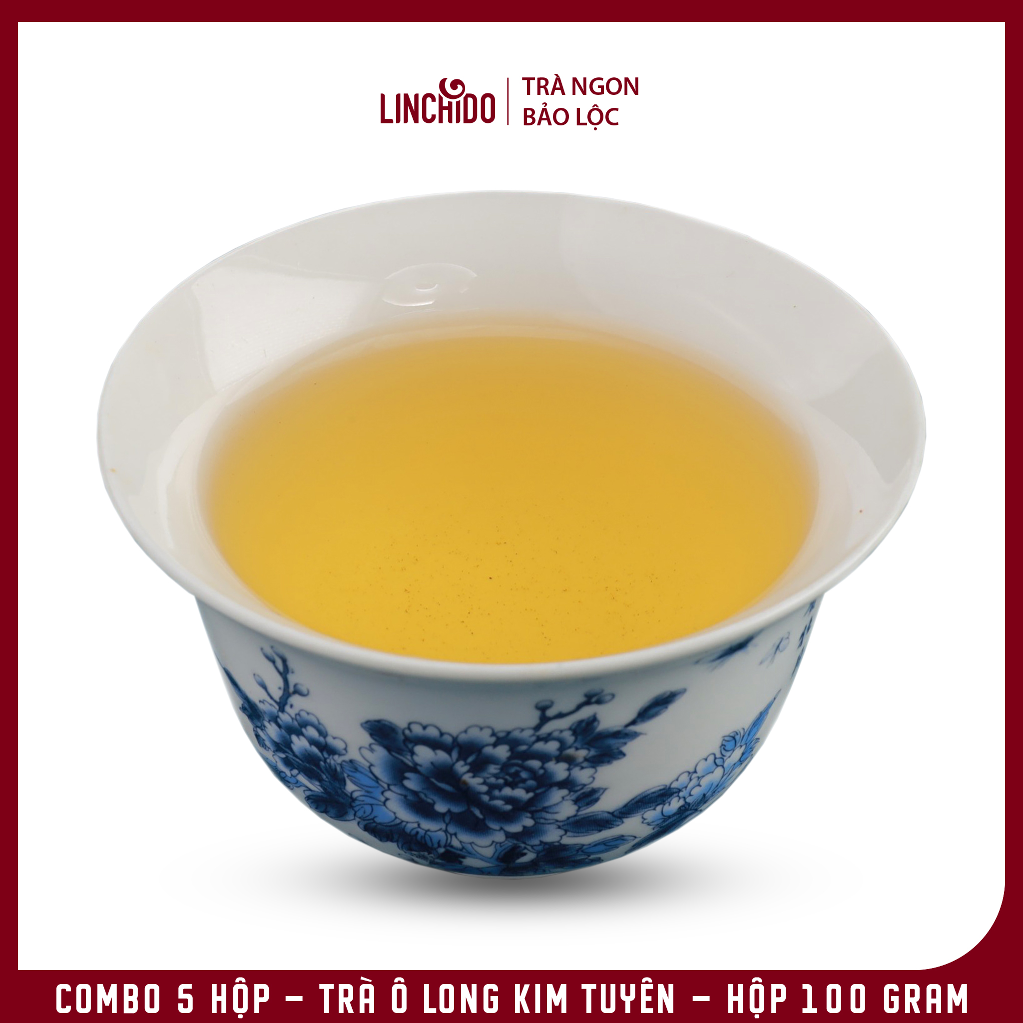 Combo 5 Hộp - Trà Ô Long Kim Tuyên - Hộp 100 Gram
