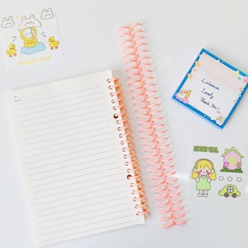 Thanh binder  nhựa cao cấp đường kính 12mm phụ kiện sổ còng planner nhật ký Lalunavn-B104