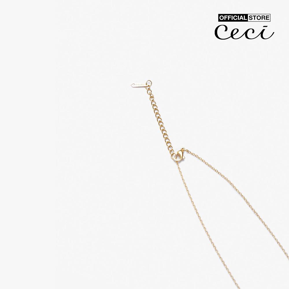 CECI - Dây chuyền nữ mặt tròn đính đá CC4-01000156-27