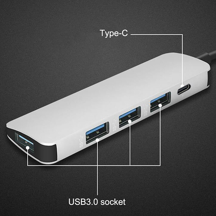 Thiết bị chuyển đổi Type-C sang USB dành cho macbook pro OCTech - Hàng chính hãng