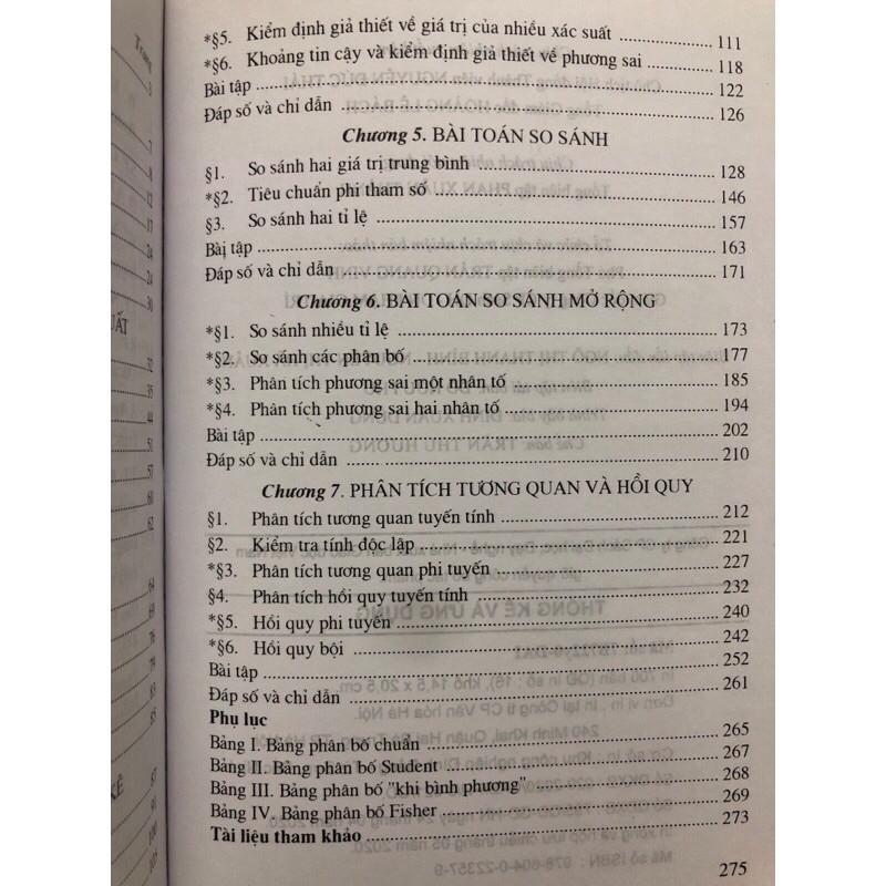 Sách - Thống Kê Và ứng Dụng + Bài Tập Thống Kê - Giáo Trình Dùng Cho Các Trường Đại Học Và Cao Đẳng - NXB Giáo Dục - HV - ảnh 7