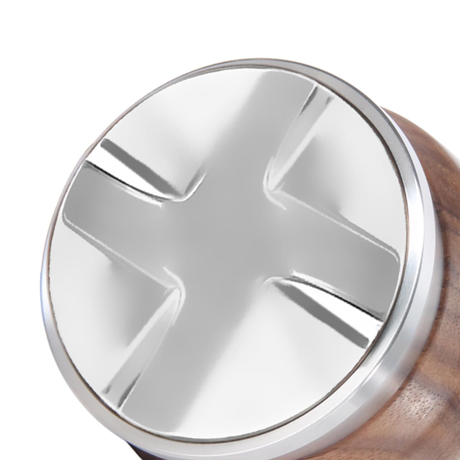 Coffee Distributor/Leveler Tool, Coffee Tamper, Stainless Steel Base Wood Handle, Adjustable, Powder Press