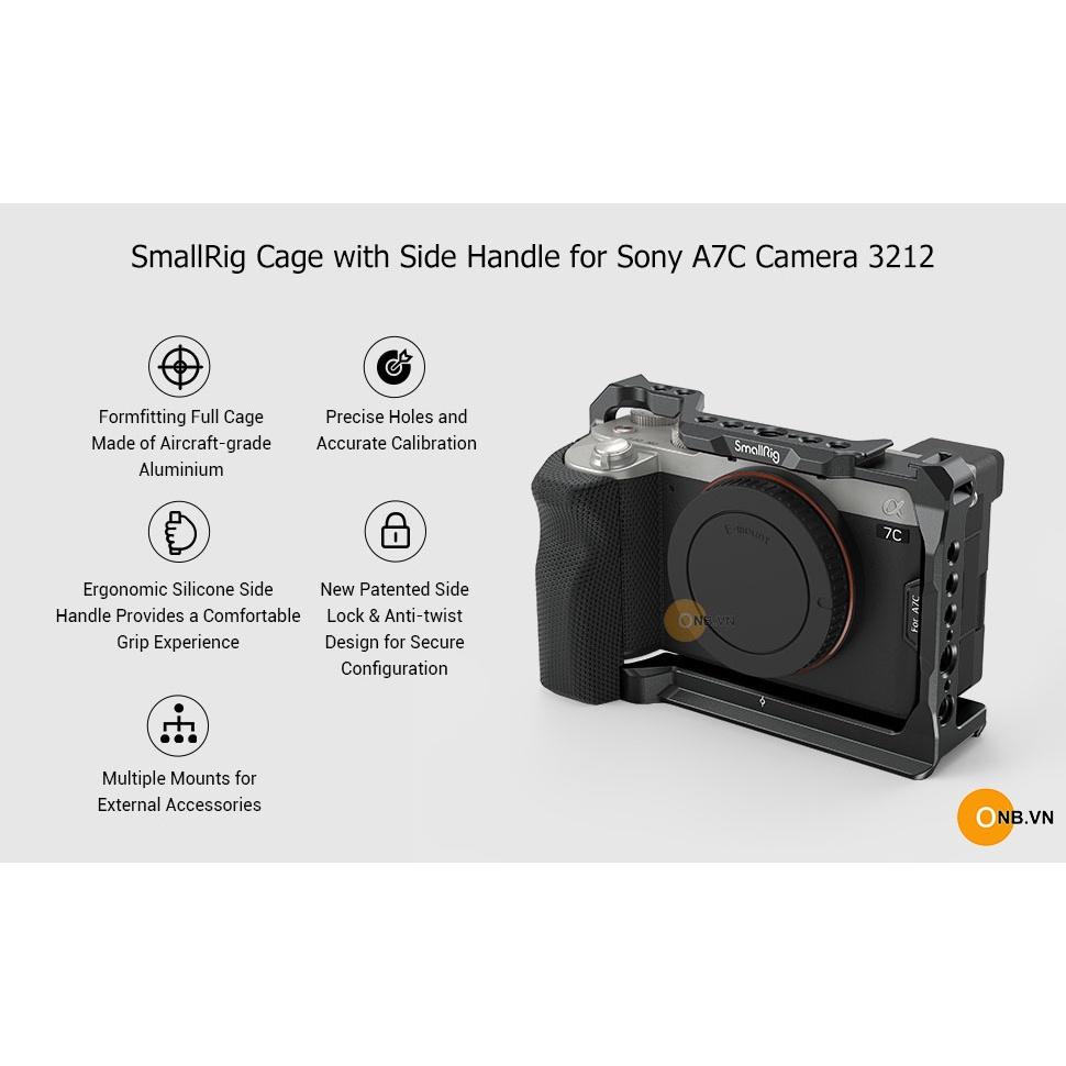 SmallRig Cage So-ny A7C kèm báng cao su 3212 3212b new 2023