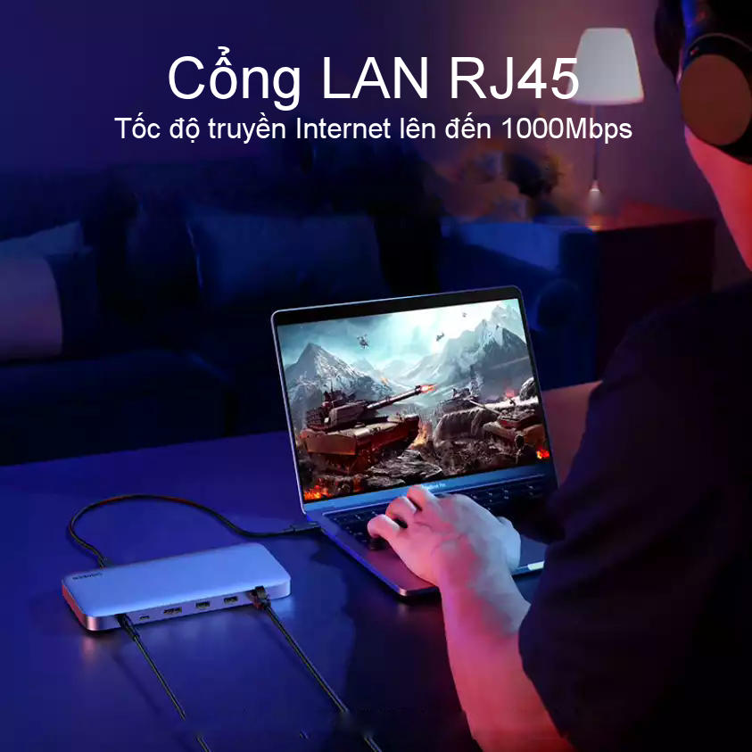 Bộ chuyển đổi Thunderbolt 3 USB type C đa năng 12 trong 1 UGREEN 80547 - Hàng nhập khẩu chính hãng