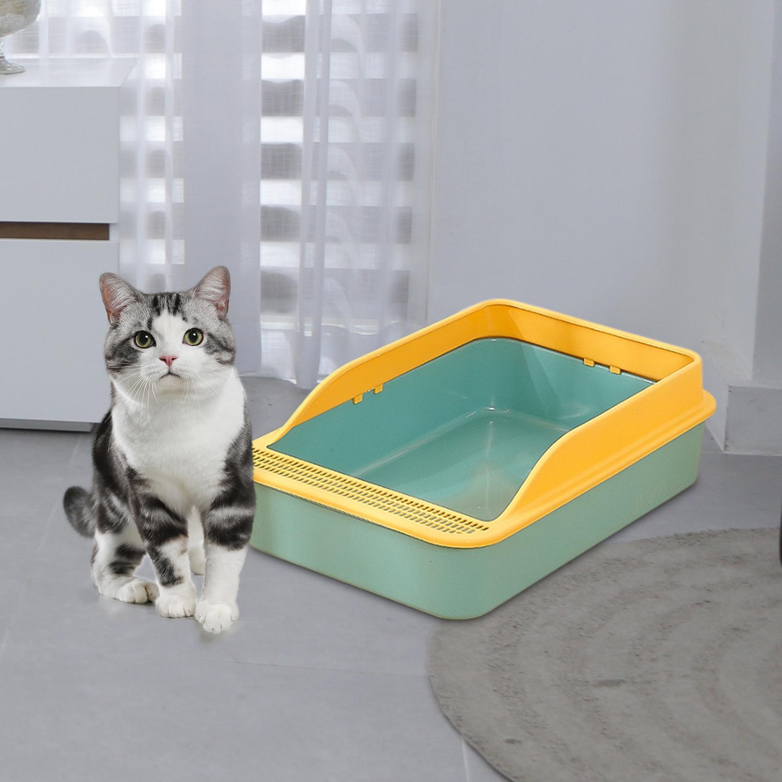 Cat Litter Box Open Top Pet Litter Tray for Indoor Cats Small Animals Travel