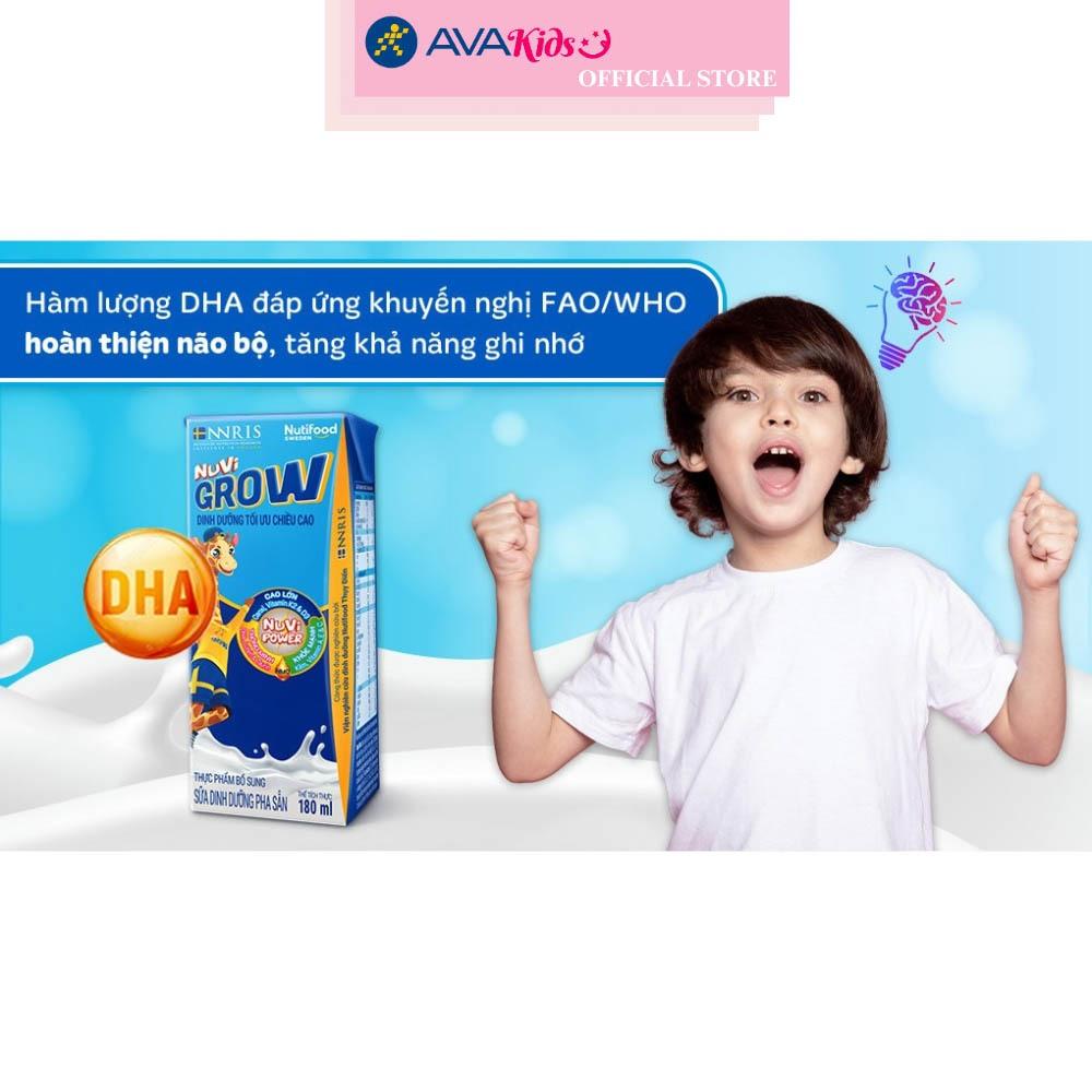 Lốc 4 hộp sữa pha sẵn Nutifood NuVi Grow 180 ml (từ 1 tuổi)