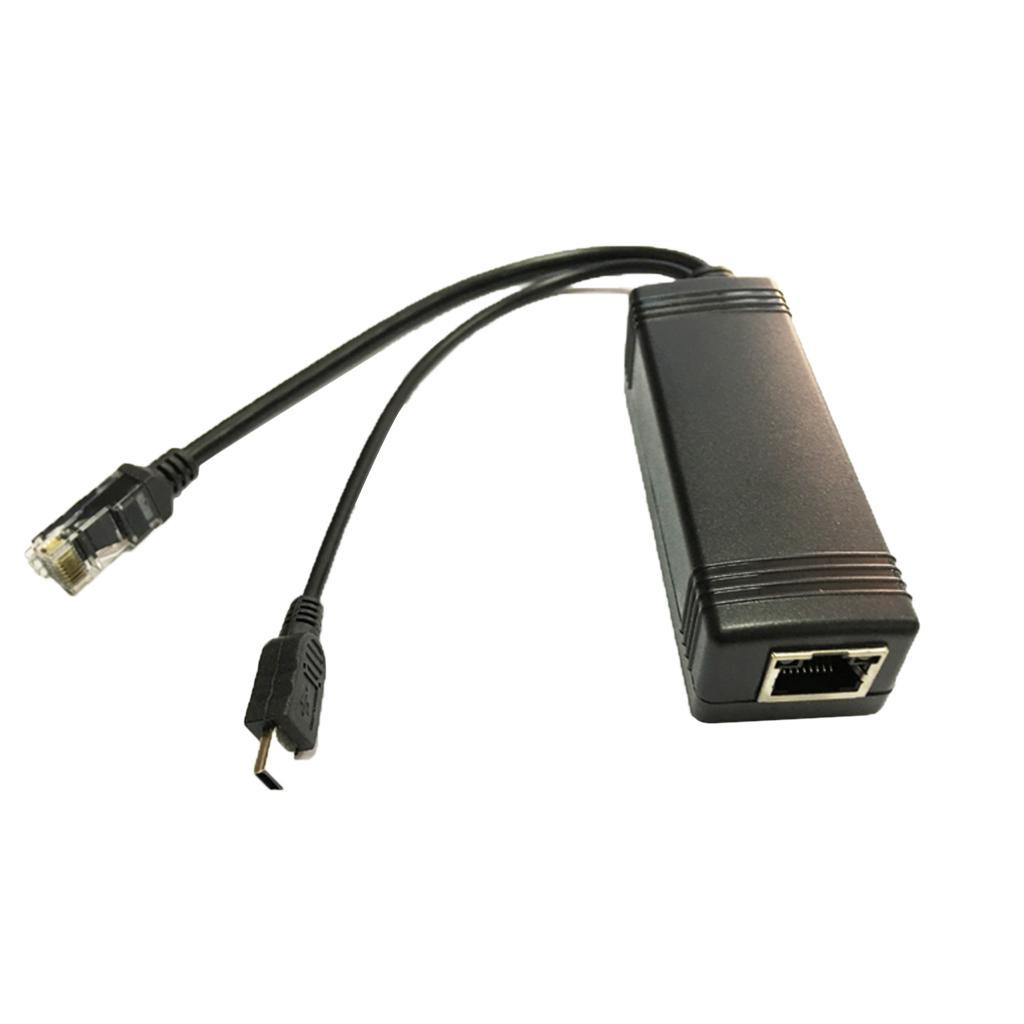 Active PoE Splitter Power Over Ethernet DC 48V to 5V 2A Micro USB Plug