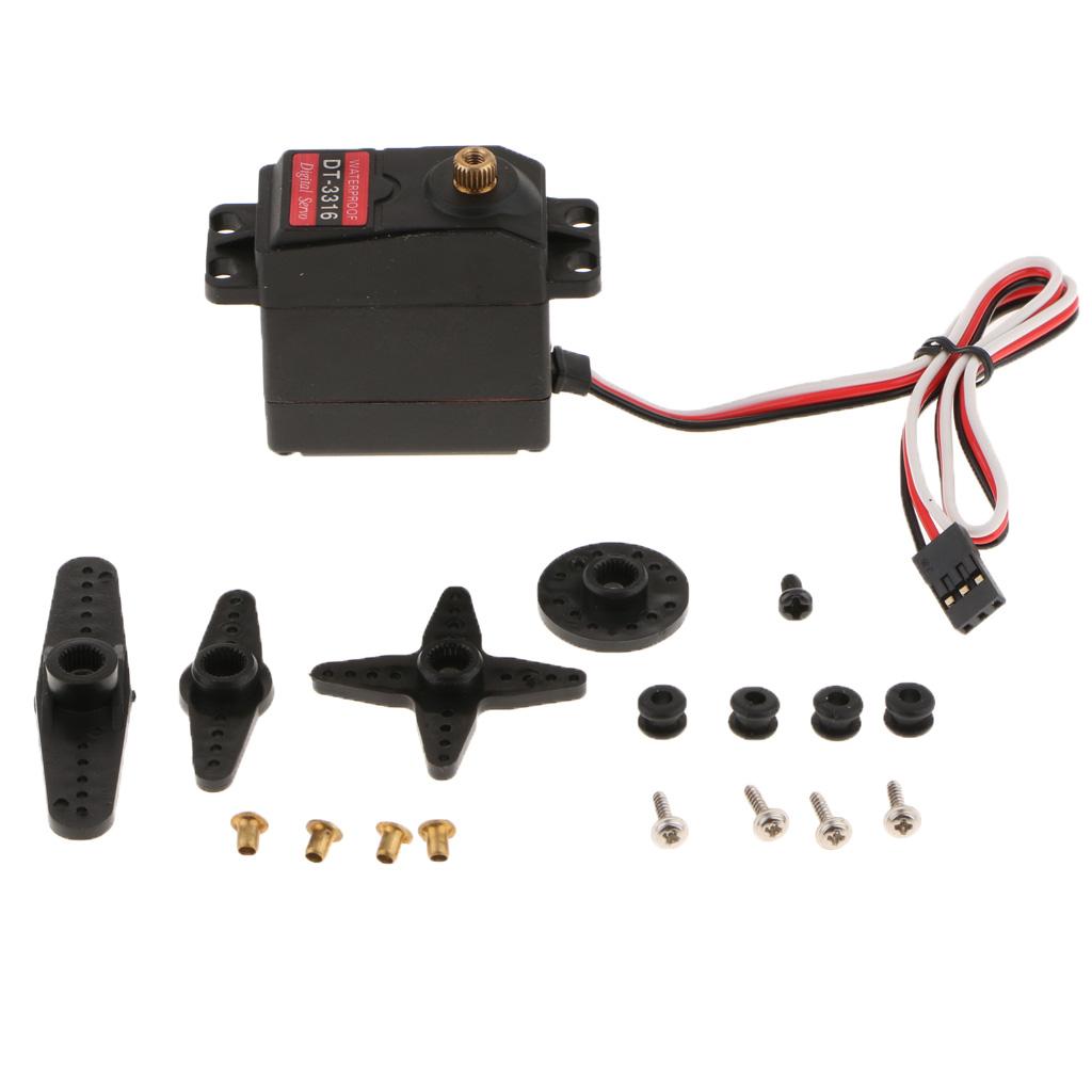 Waterproof DT-3316 20MG Digital Servo Metal Gear 15KG For RC Car Robot