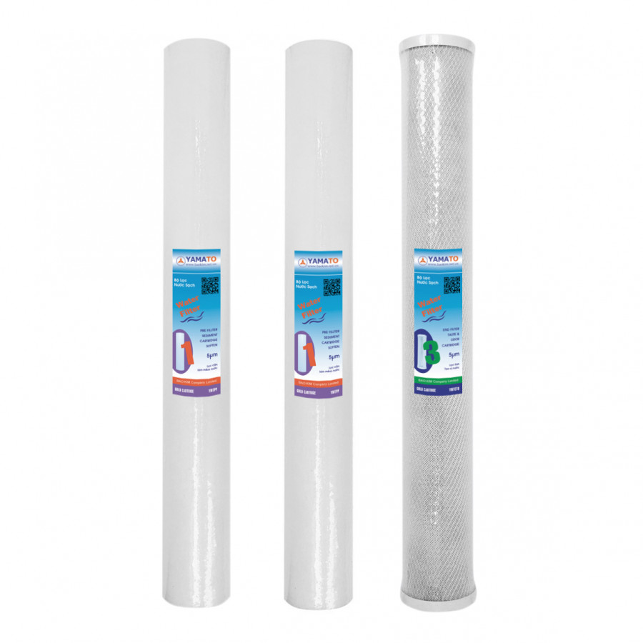Bộ sản phẩm 3 lõi lọc  20inch Yamato