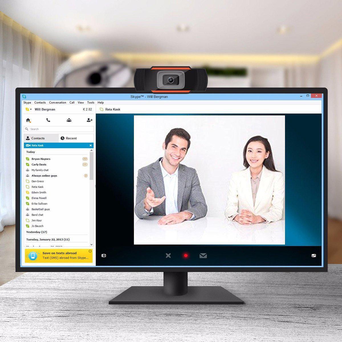 Webcam USB 1MP 720P Tự động lấy nét với tính năng khử tiếng ồn độ nét cao