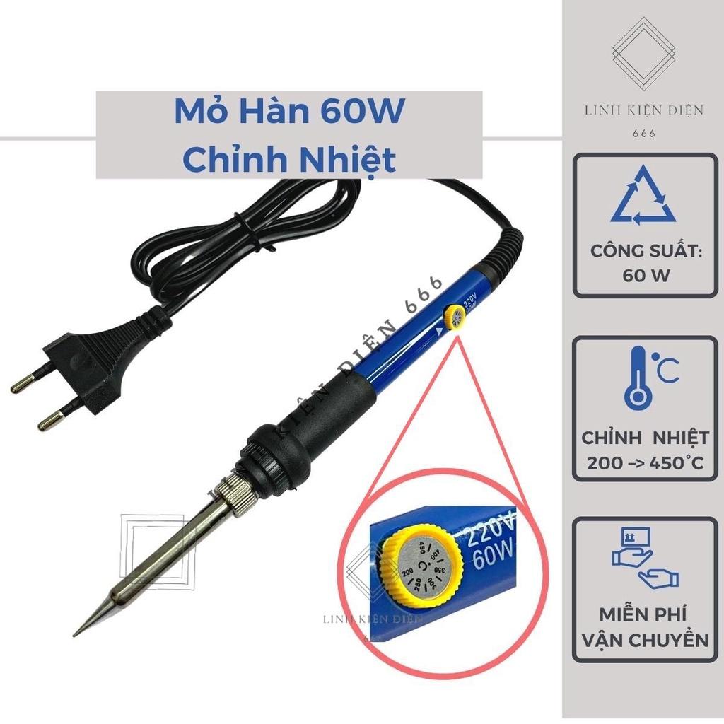 Mỏ Hàn Thiếc 60w Mỏ Hàn Điện Mini Điện Tử Chỉnh Nhiệt