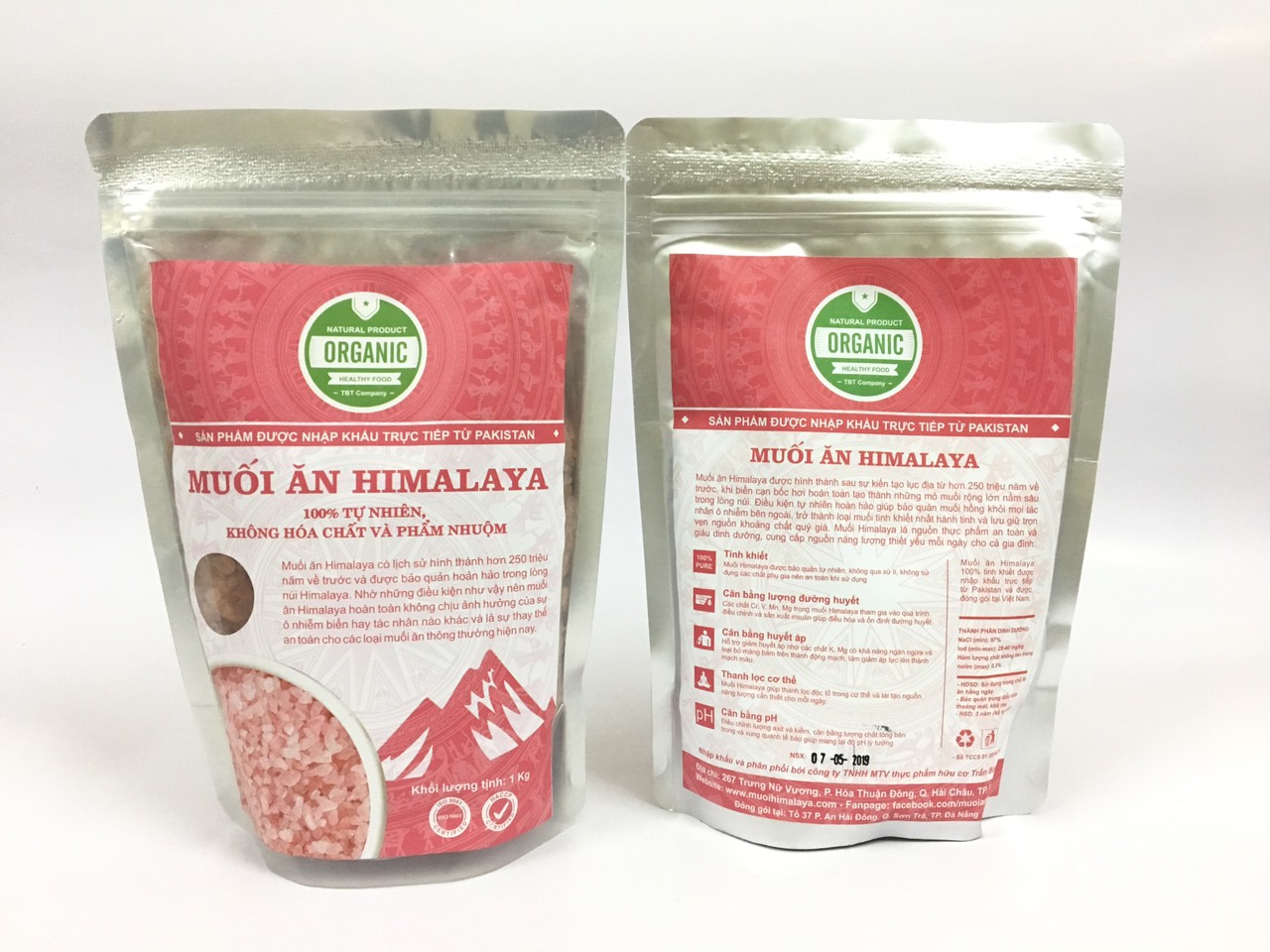 Muối Hồng Himalaya Dạng Thô 1kg