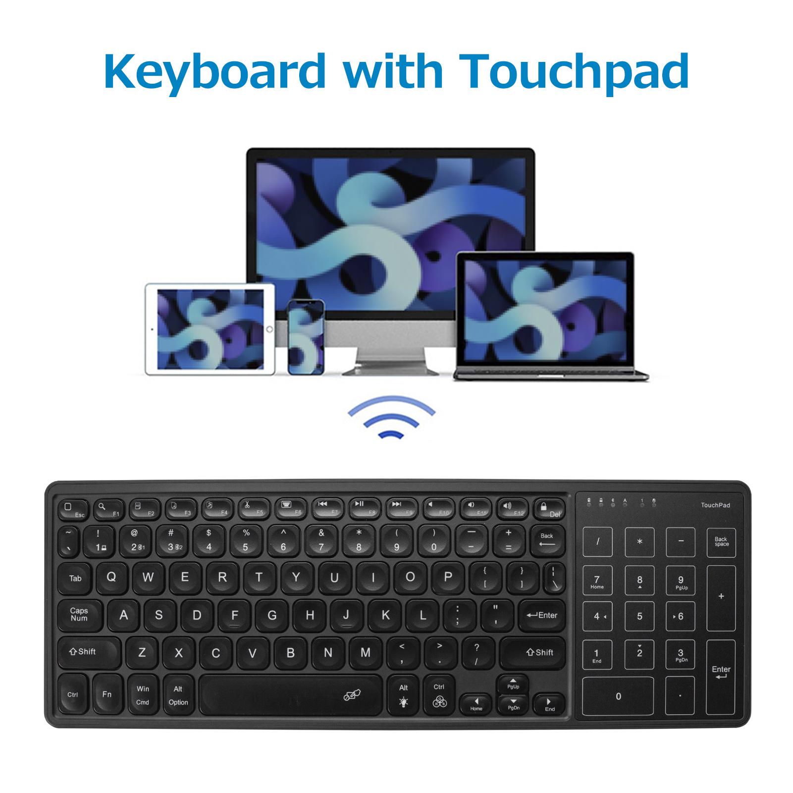 FZ-BT15 Wireless Dual-mode Keyboard 2.4G/BT Wireless Connection Ergonomic Design with Touchpad Wide Compatibility