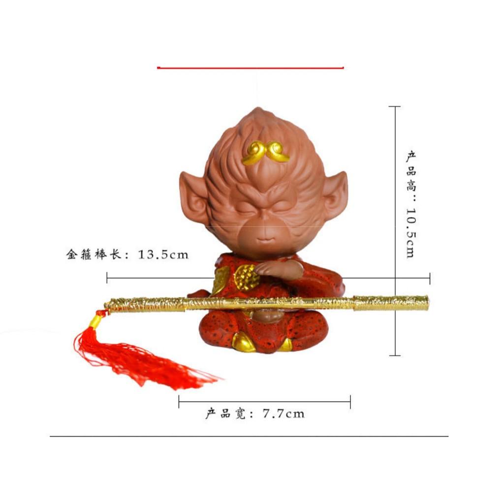 Tượng khỉ tôn ngộ không trang trí xe oto - Tượng gốm mỹ hầu vương siêu đẹp giá tốt nhất