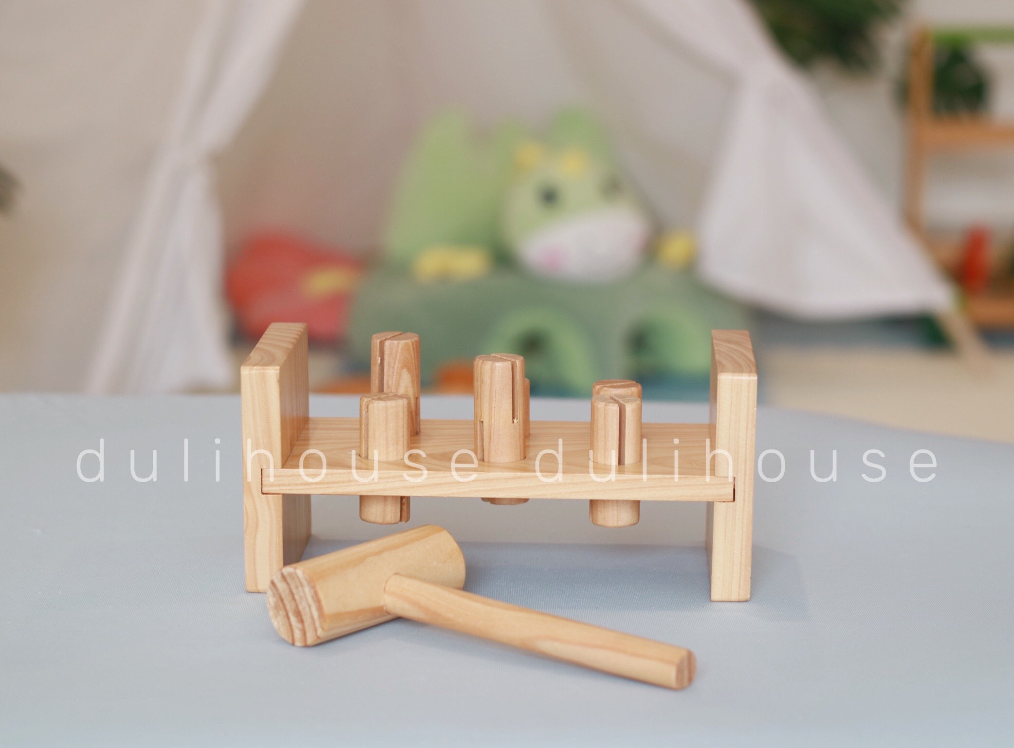 BỘ BÚA CỌC GỖ - Rèn luyện lực tay và khả năng cầm, nắm cho trẻ - Hàng Chính Hãng