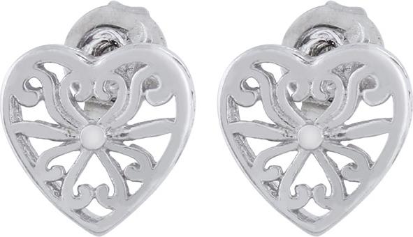 Bông Tai Mạ Bạc Heart Lamour Tatiana BB2764B - Bạc