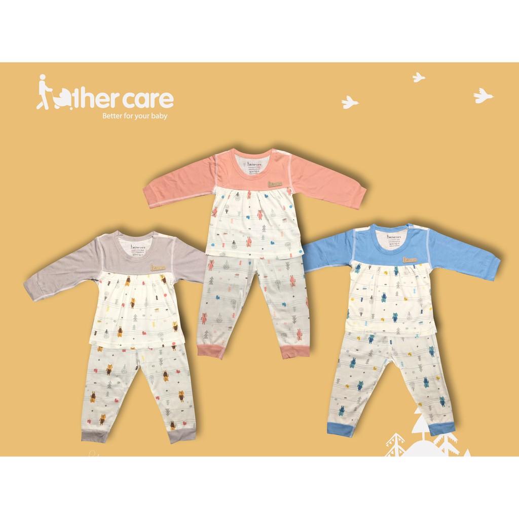 Bộ Quần áo FatherCare Nhún ngực DT - Báo (Trơn - HT) FC867