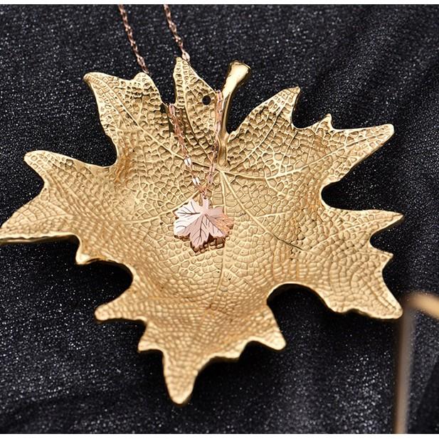 Dây chuyền nữ titan cao cấp lá phong siêu đẹp, bền màu, chuẩn thời trang