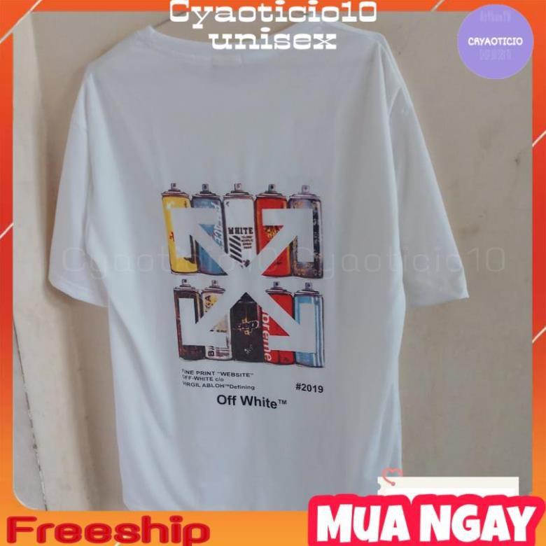 Áo tay lửng Off White Offwhite bình xịt unisex