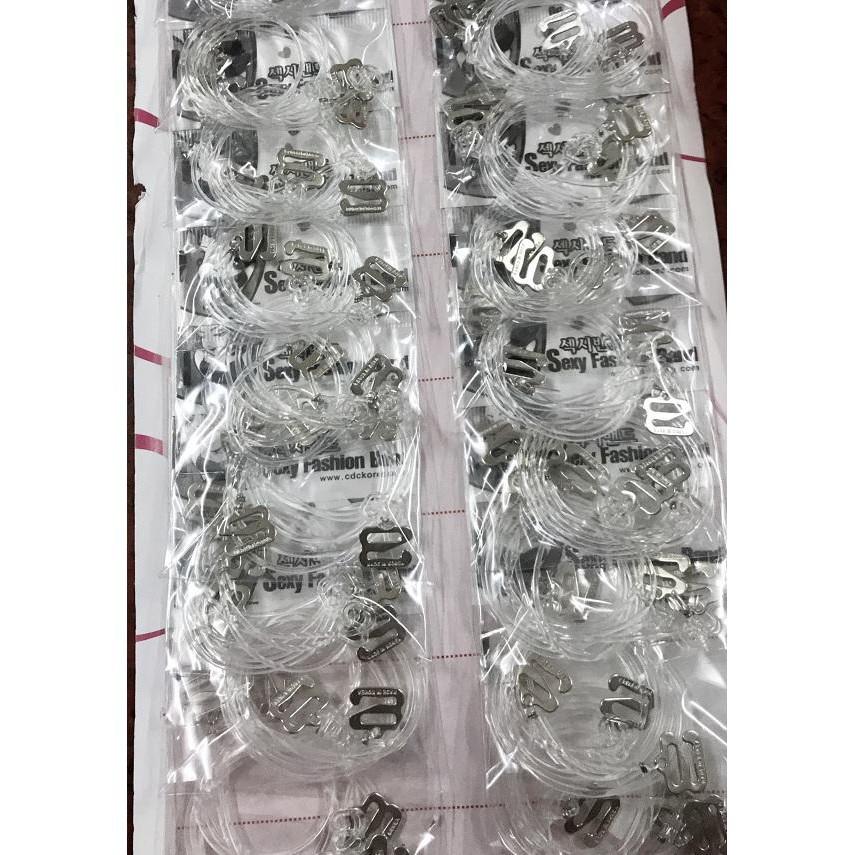 Đôi dây áo trong sợi bún, sợi dẹt trong suốt FPDA01