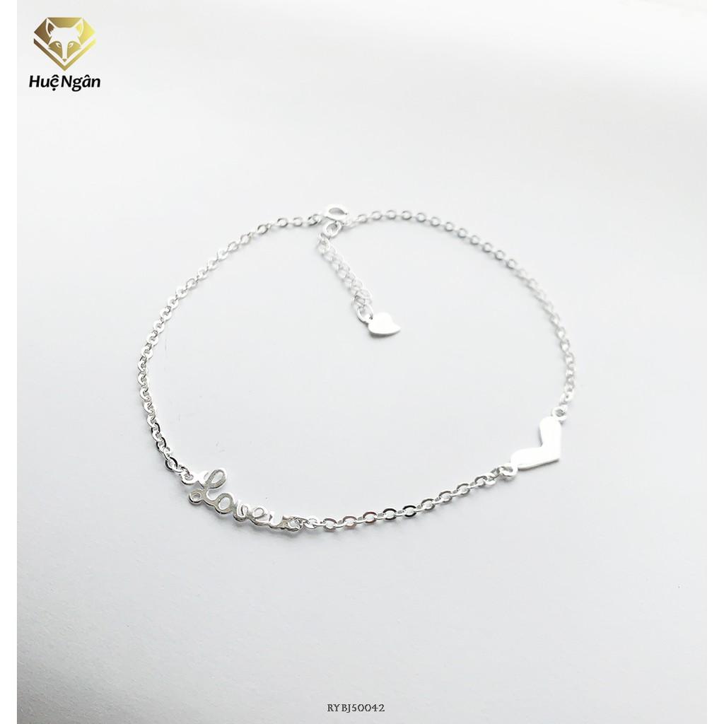 Lắc chân bạc Ý 925 Huệ Ngân - Love in Love RYBJ50042
