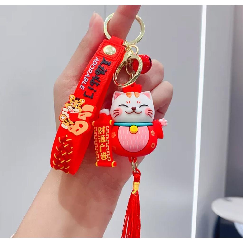 Móc chìa khóa Mèo Thần Tài Cute đem lại may mắn cho bạn quanh năm , treo túi xách hay treo chìa khóa rất tiện lợi