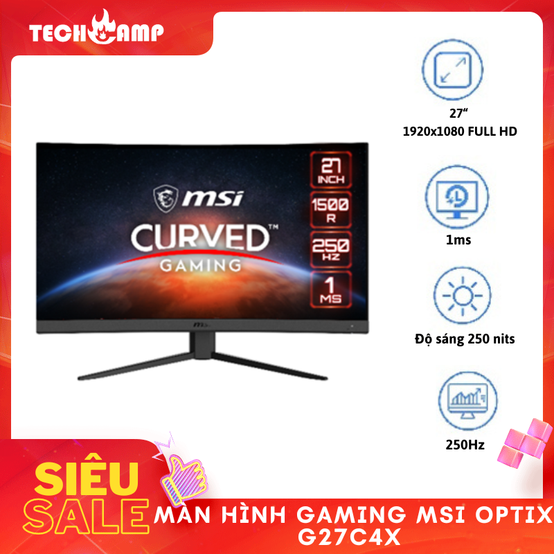 Màn Hình Gaming MSI OPTIX G27C4X - Hàng chính hãng