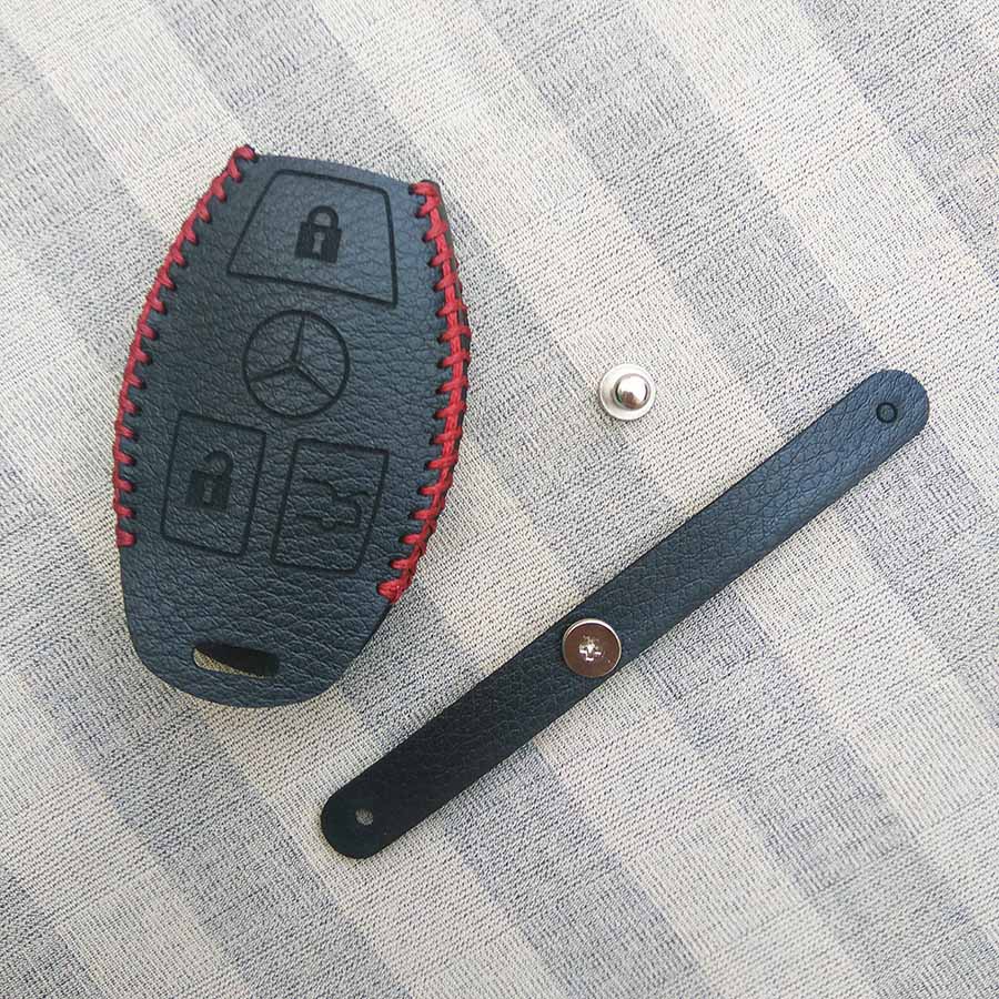 Bao da chìa khóa Smartkey xe hơi Mercedes (Đen)