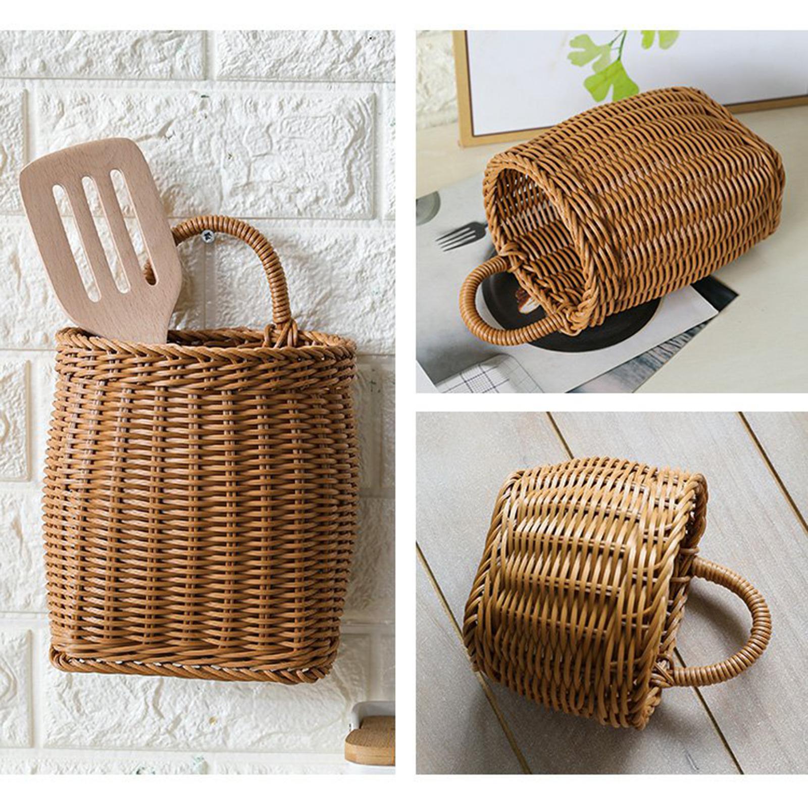Kitchen Hanging Storage Basket Pot Plants Holder for Pantry Bathroom Home Office